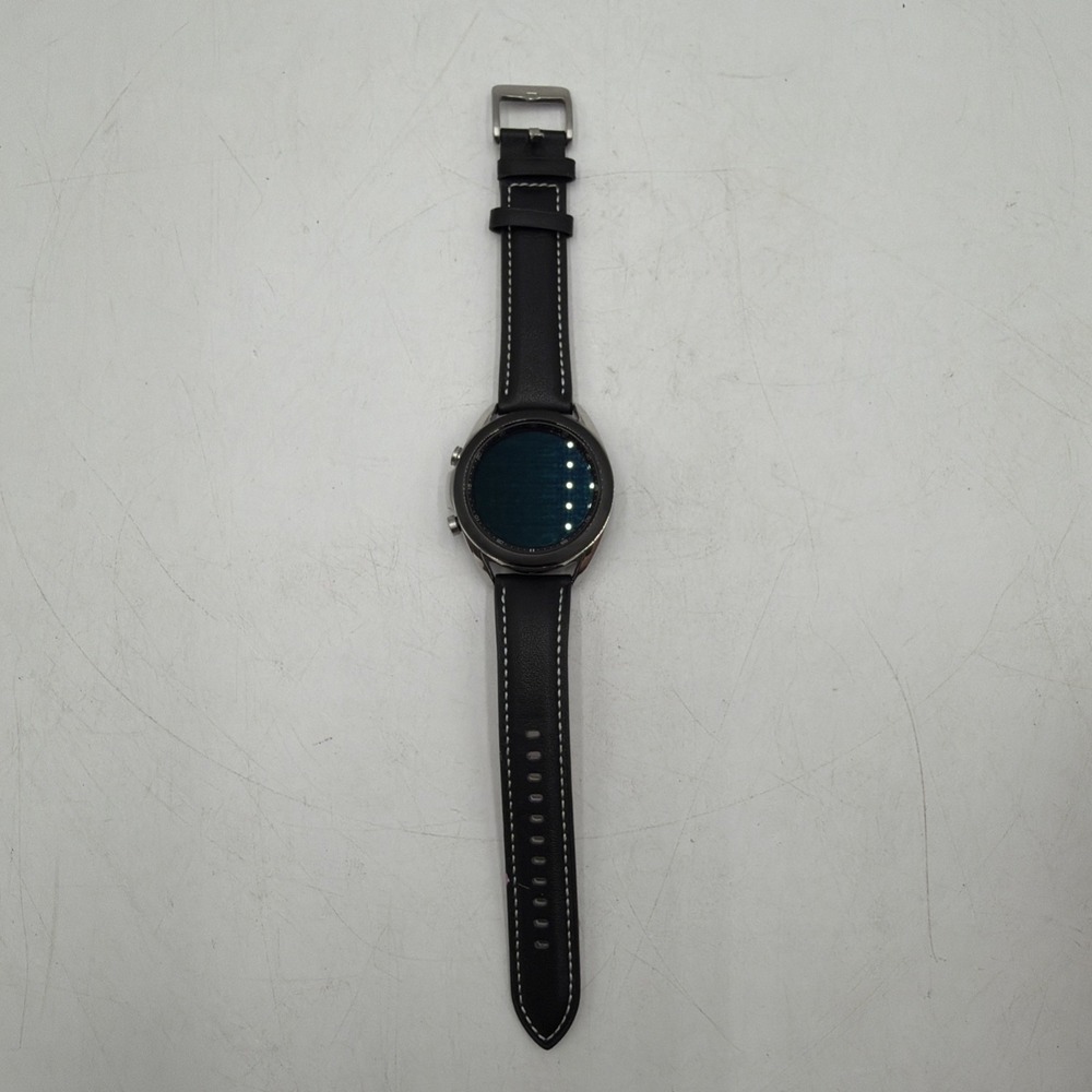 Samsung Galaxy Watch3 SM-R850 41mm Stainless Steel Black Leather GPS Tested